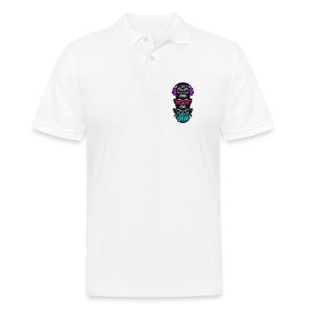 Trois singes n’entendent rien, vois, disent du néon - Polo Homme - blanc - Devant - Kai (181cm)