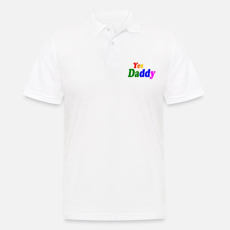 Yes daddy - Männer Poloshirt - Weiß