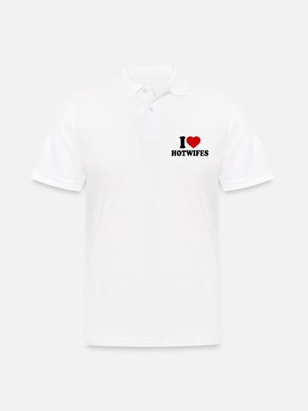 I love hotwifes - Men's Polo Shirt - white