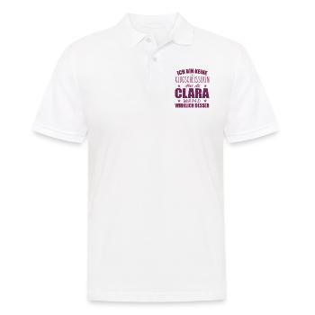 Name Clara Vorname Klugscheisserin Namenstag - Männer Poloshirt - Weiß - Vorne - Kai (181cm)