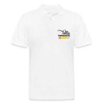 Hello Kindergarten - Men's Polo Shirt - white - Front - Kai (181cm)