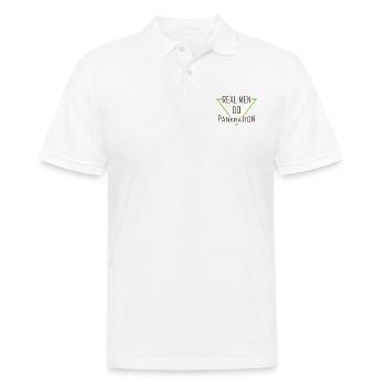 A real man makes pancake - Men's Polo Shirt - white - Front - Kai (181cm)