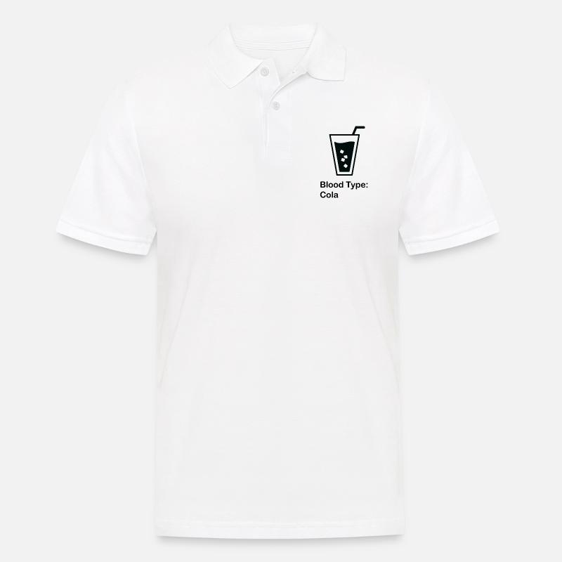 de sang; cola - Polo Homme - blanc