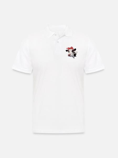 Kuh Bandana - Männer Poloshirt - Weiß