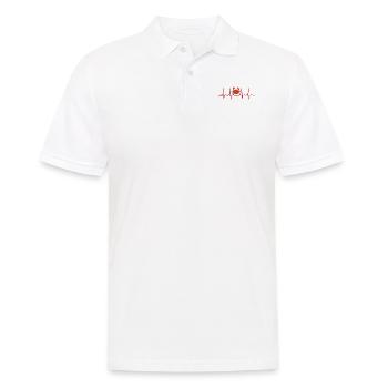 Krebstiere Herzschlag EKG - Männer Poloshirt - Weiß - Vorne - Kai (181cm)