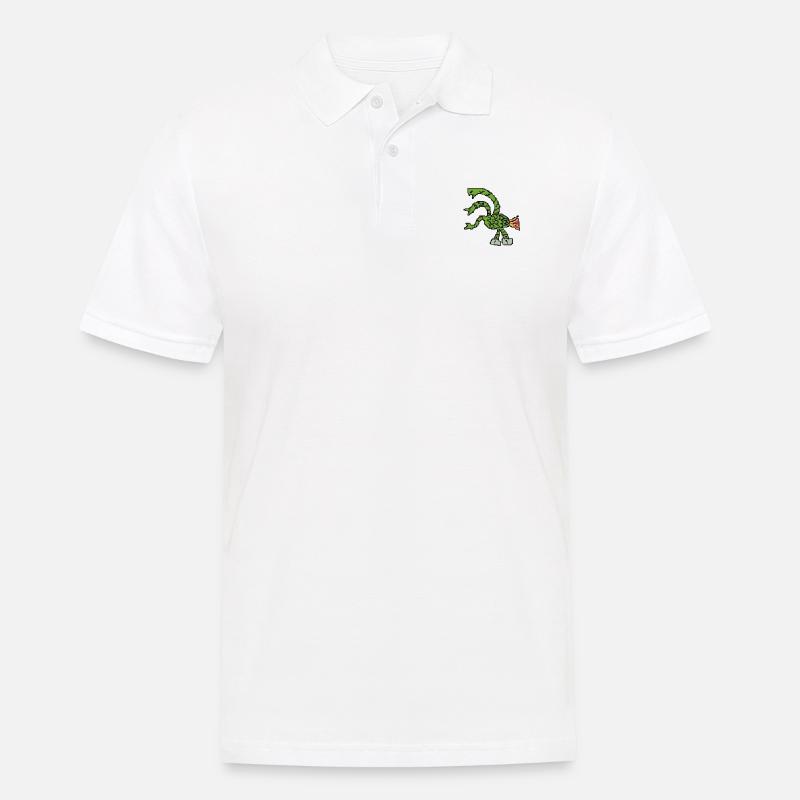 Trehöjd Hydra Pixelart - Pikétröja herr - vit