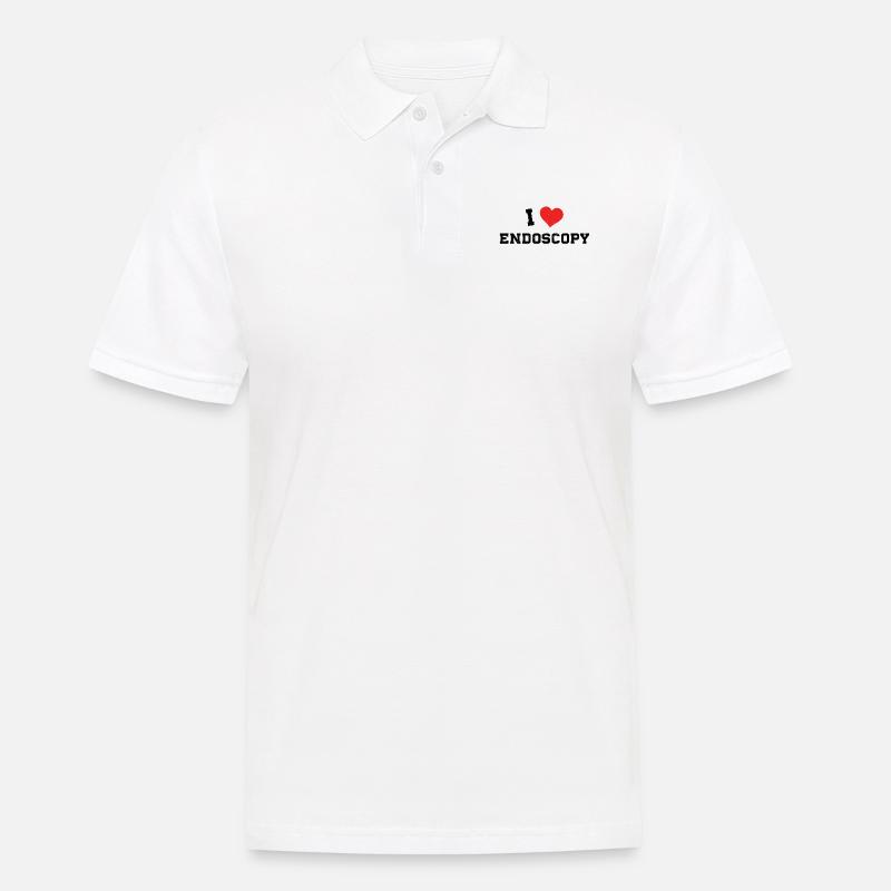 Arzt Krankenschwester Sprüche Endoskopie Geschenk - Männer Poloshirt - Weiß