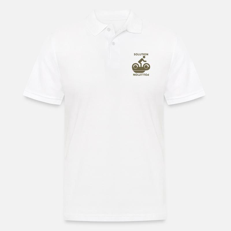 Umweltdenken (Solution Pollution) - Männer Poloshirt - Weiß