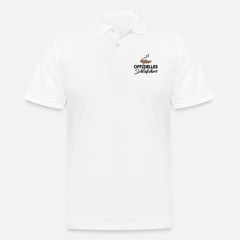 Schlummer-Spaß - Männer Poloshirt - Weiß