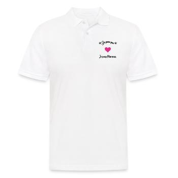 ICH KANN NICHT, ICH BIN EINE MUTTER - Männer Poloshirt - Weiß - Vorne - Kai (181cm)