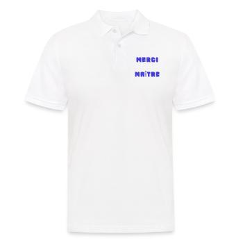 VIELEN DANK. DANKE. VIELEN DANK. JAHRESTAG. GEBURT. - Männer Poloshirt - Weiß - Vorne - Kai (181cm)