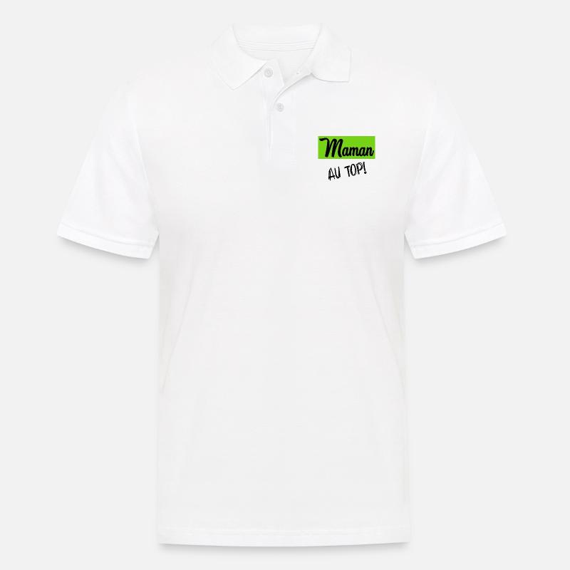 MAMA - Männer Poloshirt - Weiß