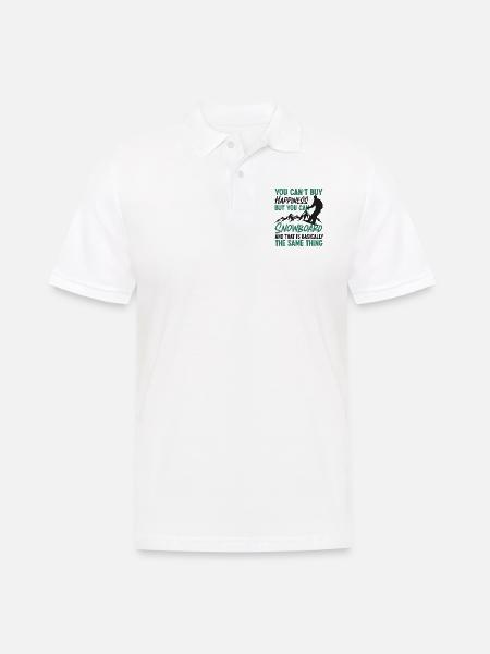 Snowboarding Snowboard You Can'T - Men's Polo Shirt - white