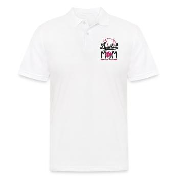 Baseball Fan Mom Mother Vintage - Männer Poloshirt - Weiß - Vorne - Kai (181cm)