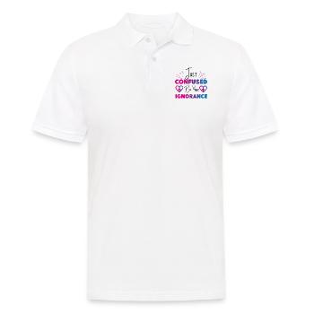 Bisexual Bi Pride Flag Just - Männer Poloshirt - Weiß - Vorne - Kai (181cm)