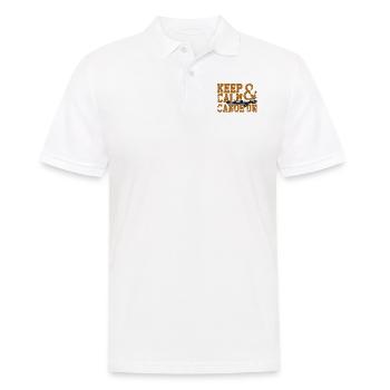 Canoe Canoeing Vintage Keep Calm - Männer Poloshirt - Weiß - Vorne - Kai (181cm)