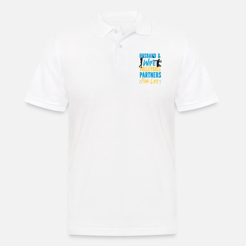 Volleyball Player Team Husband - Männer Poloshirt - Weiß