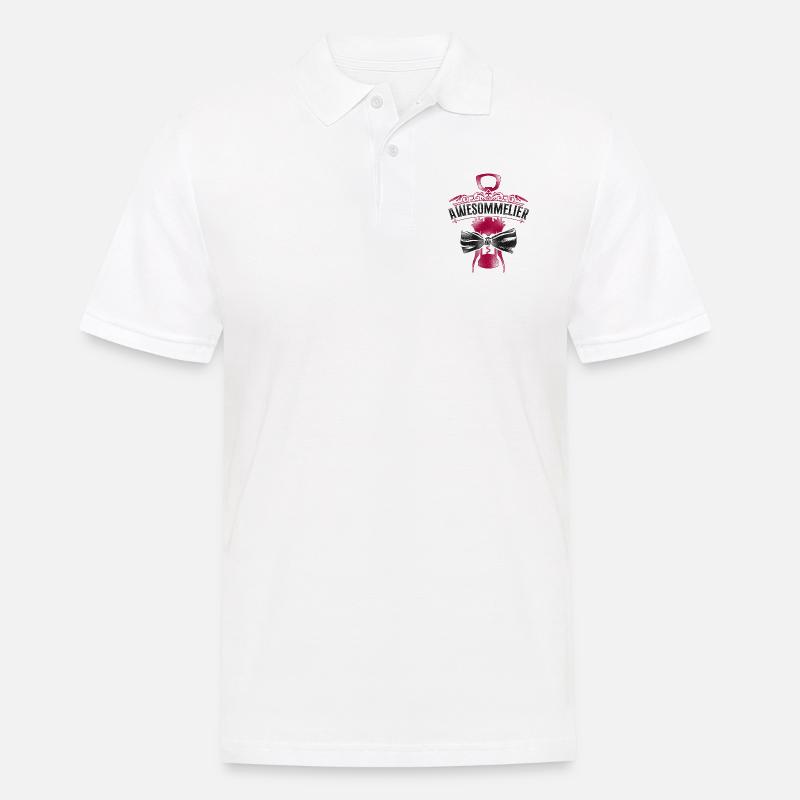 Sommelier Wine Drinking Tasting - Männer Poloshirt - Weiß