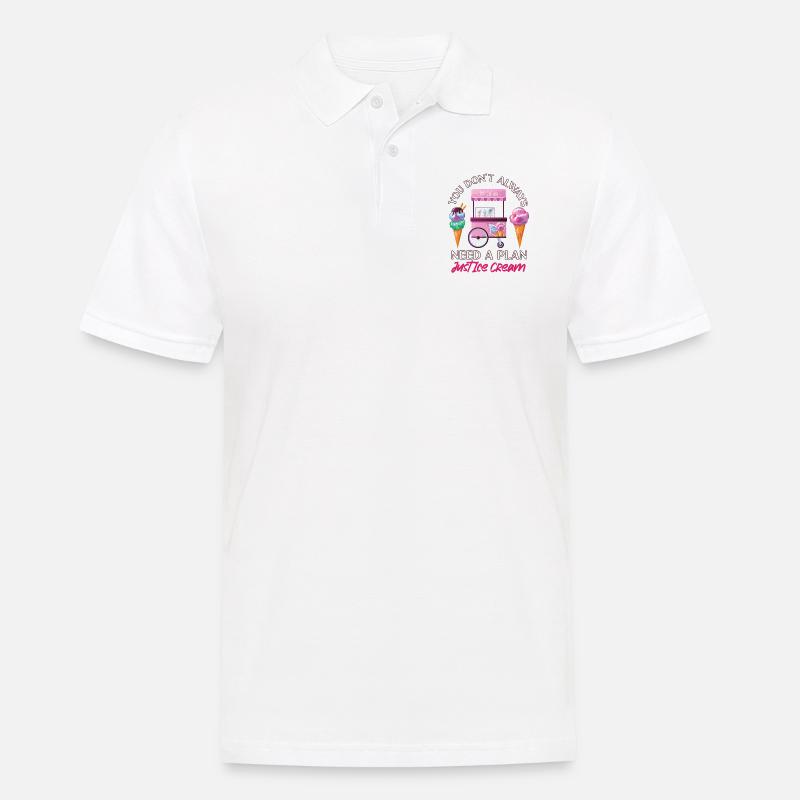Ice Cream Cone You Don't Always - Männer Poloshirt - Weiß