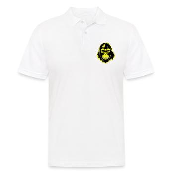 Gorilla Head - Men's Polo Shirt - white - Front - Kai (181cm)