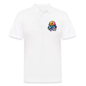 Bande dessinée méduse - Polo Homme - blanc - Devant - Kai (181cm)