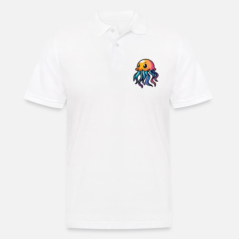 Qualle Comic - Männer Poloshirt - Weiß