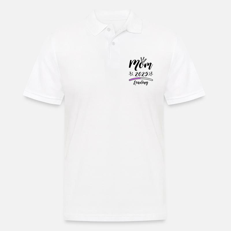 Mama 2025 Mom Loading - Männer Poloshirt - Weiß