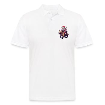 Hyena Santa Claus - Men's Polo Shirt - white - Front - Kai (181cm)