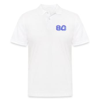 80. 80 YEARS. 80th ANNIVERSARY. 80 YEARS ANNIVERSARY. - Men's Polo Shirt - white - Front - Kai (181cm)
