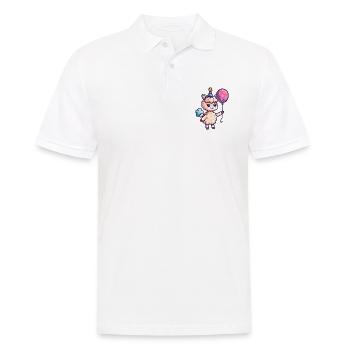 Alpaka Llama Geburtstag Baby - Männer Poloshirt - Weiß - Vorne - Kai (181cm)