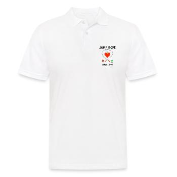 Jump Rope Calling - Seilspringen - Men's Polo Shirt - white - Front - Kai (181cm)