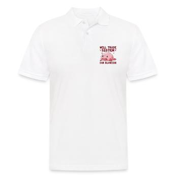 Blobfish Kostüm - Hässliches Blob Fischgesicht - - Männer Poloshirt - Weiß - Vorne - Kai (181cm)
