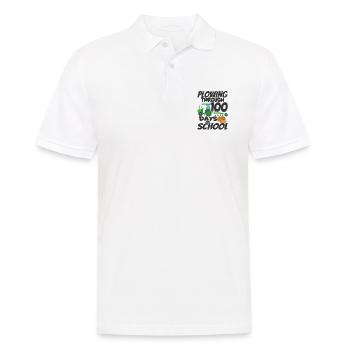 100. Tag Des Schul Traktorkostüms 100 Schultage - Männer Poloshirt - Weiß - Vorne - Kai (181cm)