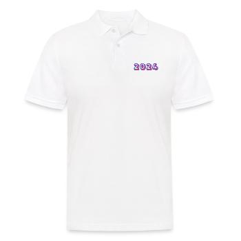 2024 - Men's Polo Shirt - white - Front - Kai (181cm)