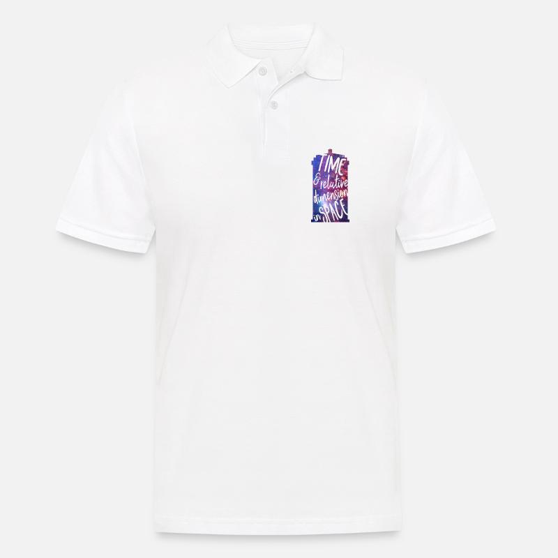 Time and Relative Dimension in Space - Männer Poloshirt - Weiß