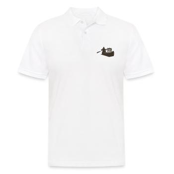 KAYAK PADDLE ROWING WATER CANOE RAFTING BOAT MOTIF - Men's Polo Shirt - white - Front - Kai (181cm)