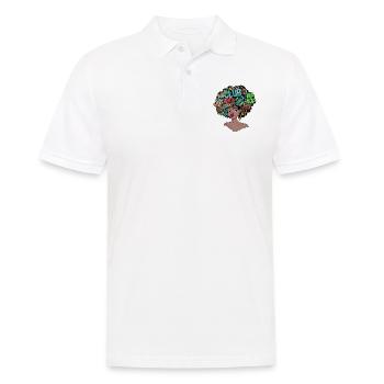 Afro Retro Disco 70s Shirt - Männer Poloshirt - Weiß - Vorne - Kai (181cm)