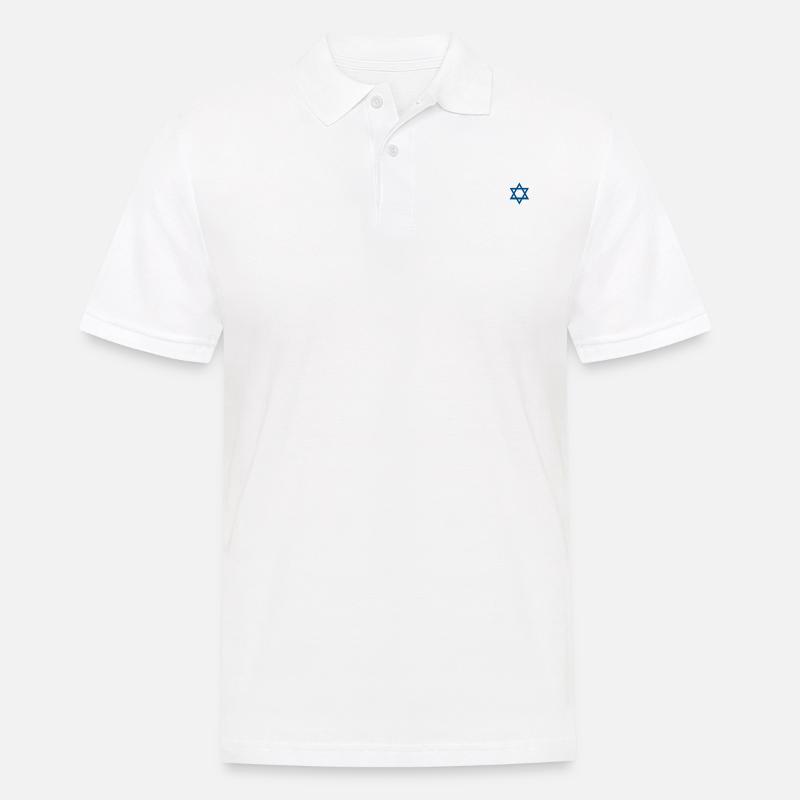 Davidstern - Männer Poloshirt - Weiß