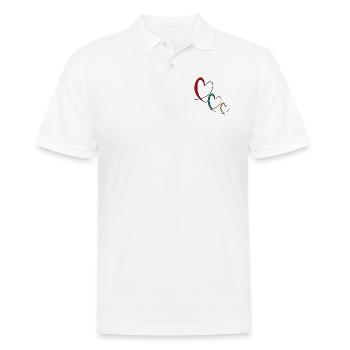 PAPA. FÊTE DES PÈRES. BONNE FÊTE PAPA. BONNE FÊTE - Polo Homme - blanc - Devant - Kai (181cm)