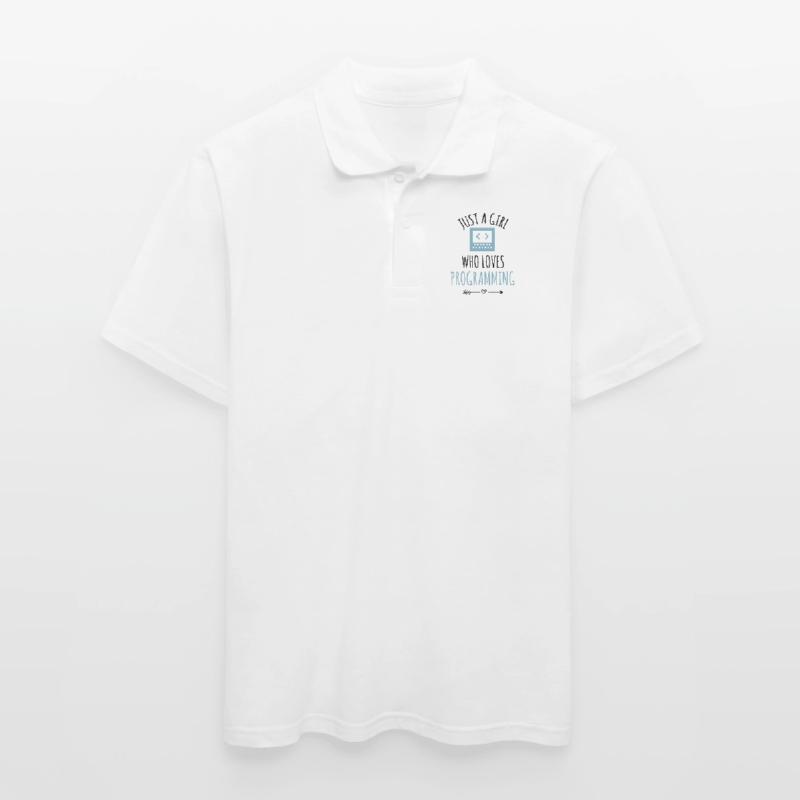 Programmer coding girl programming Men's Polo Shirt