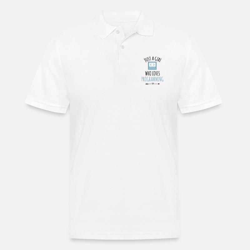 Programmiererin Coding Mädchen Programmieren - Männer Poloshirt - Weiß