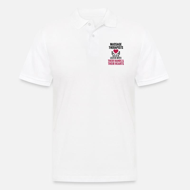 Masseurin Geschenkidee Massagetherapeutin Massage - Männer Poloshirt - Weiß