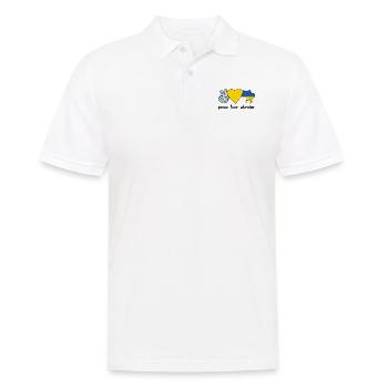 Ukrainiens Ukraine Drapeau Racines ukrainiennes - Polo Homme - blanc - Devant - Kai (181cm)