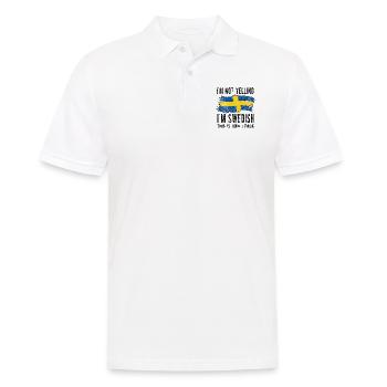 Suédois Suède Origine Drapeau suédois - Polo Homme - blanc - Devant - Kai (181cm)