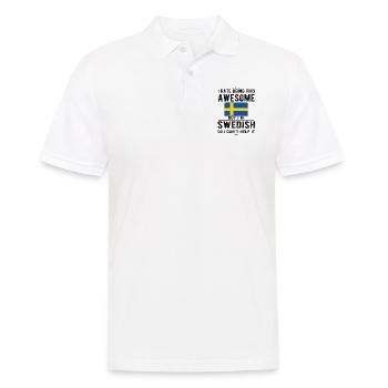 Suédois Suède Drapeau Origine suédoise - Polo Homme - blanc - Devant - Kai (181cm)