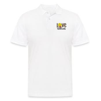 Softball-Cousin Stolzer Softballspieler-Cousin - Männer Poloshirt - Weiß - Vorne - Kai (181cm)
