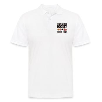 Ice Hockey Player Brother Funny Ice Hockey Brother - Männer Poloshirt - Weiß - Vorne - Kai (181cm)