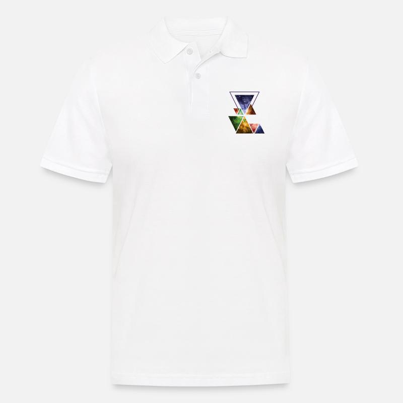 Art Triangle Galaxy - Männer Poloshirt - Weiß