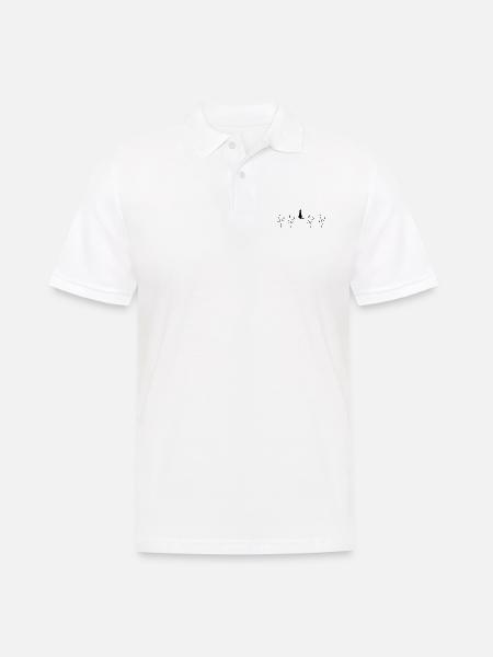 Cat Cat Heartbeat Heartbeat Animals Love Love - Men's Polo Shirt - white