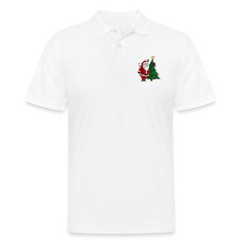 Cute comic Santa Claus - Men's Polo Shirt - white - Front - Kai (181cm)